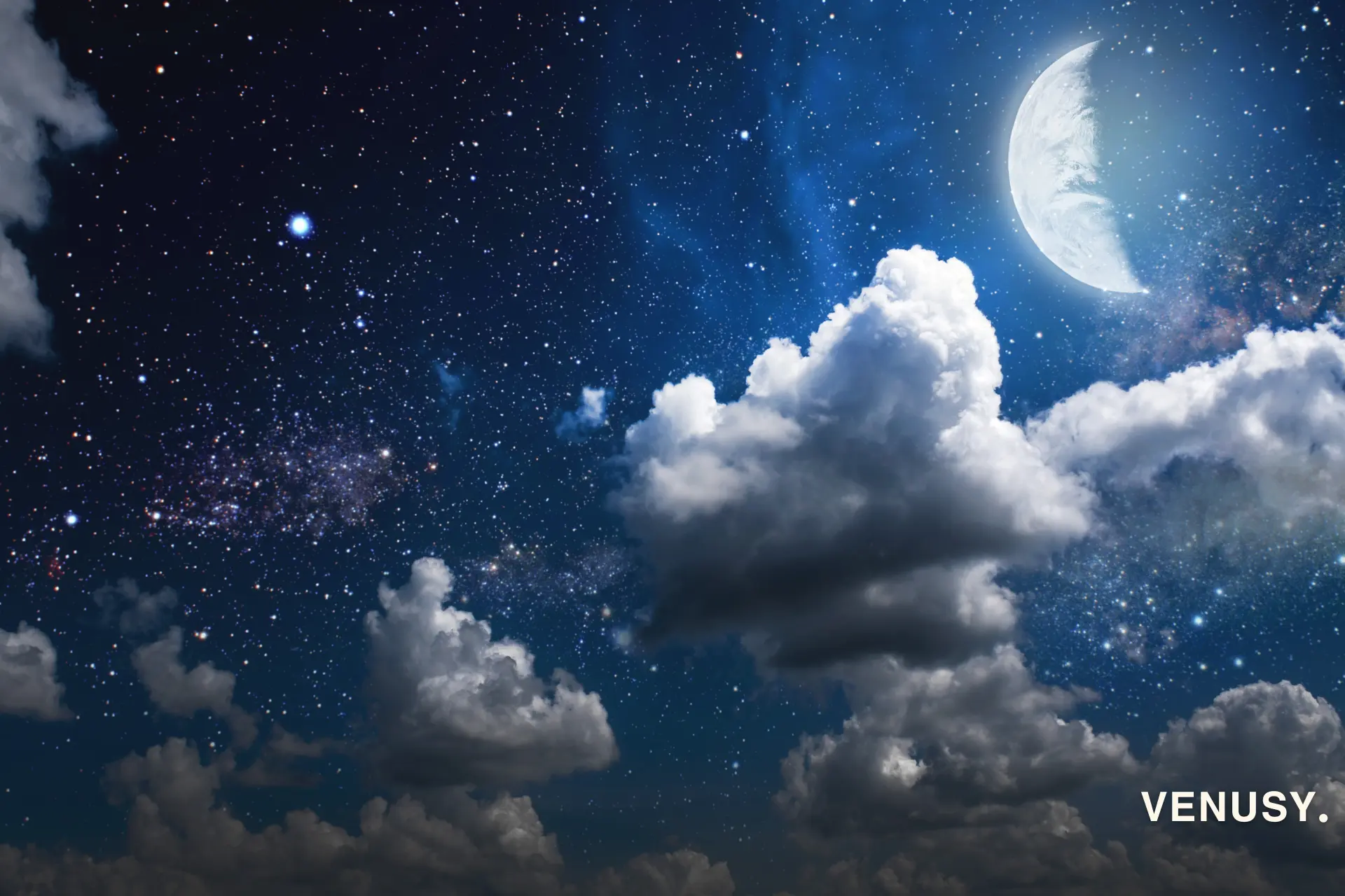 牡羊座満月願い事 夜空背景